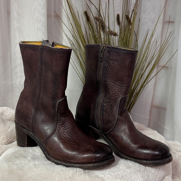 Frye Dark Brown Leather Boots - Picture 6 of 6
